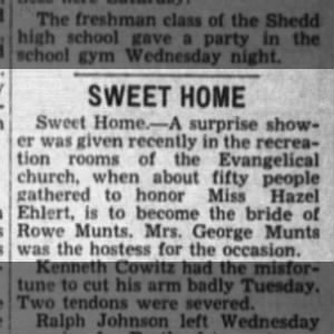 1937 11 02 HAZEL EHLERT, surprise wedding shower, Albany Democrat-Herald, P3,C8,Mid,V62,No85-SRM